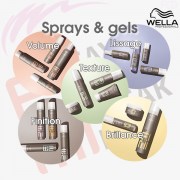 Spray et Gel EIMI Wella, distribués par France Coiffure Diffusion