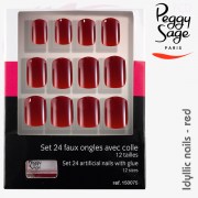 Set 24 faux ongles Red Idyllic nails boite Peggy Sage