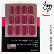 Set 24 faux ongles Fuchsia Idyllic nails boite Peggy Sage