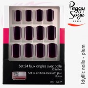 Set 24 faux ongles Plum Idyllic nails boite Peggy Sage