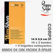 Bandes de cire froide à épiler pour le corps WaxShop de Peggy Sage