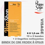 Bandes de cire froide à épiler pour le visage WaxShop de Peggy Sage