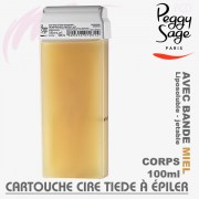 Cartouche de cire tiède à épiler tête large miel Peggy Sage