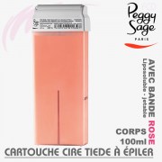 Cartouche de cire tiède à épiler tête large rose Peggy Sage