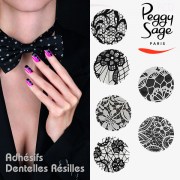 Décors adhésifs pour ongles collection Dentelles | Résilles | Peggy Sage