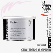 Cire tiède à épiler liposoluble blanc 400ml WaxShop de Peggy Sage