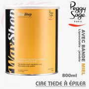 Cire tiède à épiler liposoluble miel 800ml WaxShop de Peggy Sage