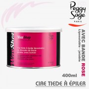 Cire tiède à épiler liposoluble rose 400ml WaxShop de Peggy Sage