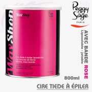 Cire tiède à épiler liposoluble rose 800ml WaxShop de Peggy Sage