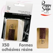 50 Formes adhésives pour ongles, rectangulaires Peggy Sage