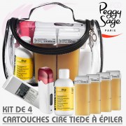 Kit 4 cartouches de cire tiède à épiler, WaxShop de Peggy Sage