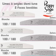 Lime à ongles 2 faces demi-lune lavable Peggy Sage