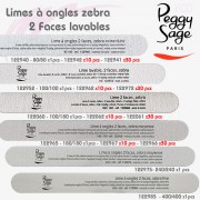 Lime à ongles zebra 2 faces lavables Peggy Sage