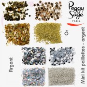 Mini kit paillettes pour ongles or ou argent Peggy Sage