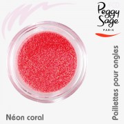 Paillettes pour ongles neon coral Peggy Sage