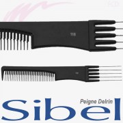 Peigne Delrin N° 118 - 19,4cm noir