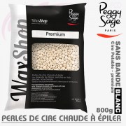 Perles de cire chaude pelable premium Blanc  WaxShop de Peggy Sage