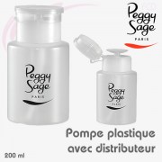 Pompe plastique avec distributeur 200ml Peggy Sage