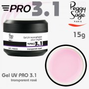 Gel PRO 3.1 - transparent-rosé 15 g Peggy Sage