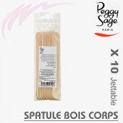 Spatule bois corps jetable x10 WaxShop Peggy Sage