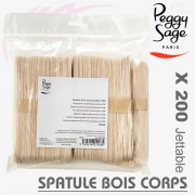 Spatule bois corps jetable x200 WaxShop Peggy Sage