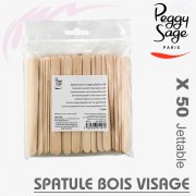 Spatule bois visage jetable x50 WaxShop Peggy Sage