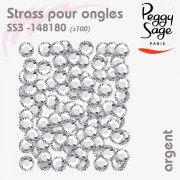 100 Strass pour ongles  argent SS3 - 148180 Peggy Sage