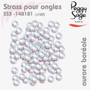 100 Strass pour ongles  aurore boréale SS3 - 148181 Peggy Sage