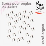 Strass pour ongles carré argent SS5 - 148039 Peggy Sage