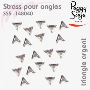 Strass pour ongles  triangle argent SS5 - 148040 Peggy Sage