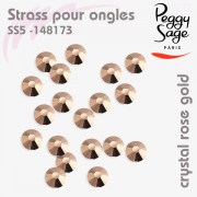 Strass pour ongles crystal rose gold SS5 - 148173 Peggy Sage