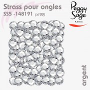 100 Strass pour ongles  argent SS5 - 148191 Peggy Sage