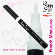 Stylo French et nail art blanc 0910 Peggy Sage
