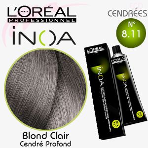 INOA color 8.11 Blond Clair Cendré Profond 60g