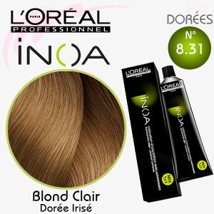 INOA color 8.31 Blond Clair Dorée Irisé 60g