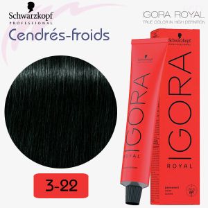 3-22 Chatâin foncé intense fumé | Cendrés froid Igora Royal Schwarzkopf